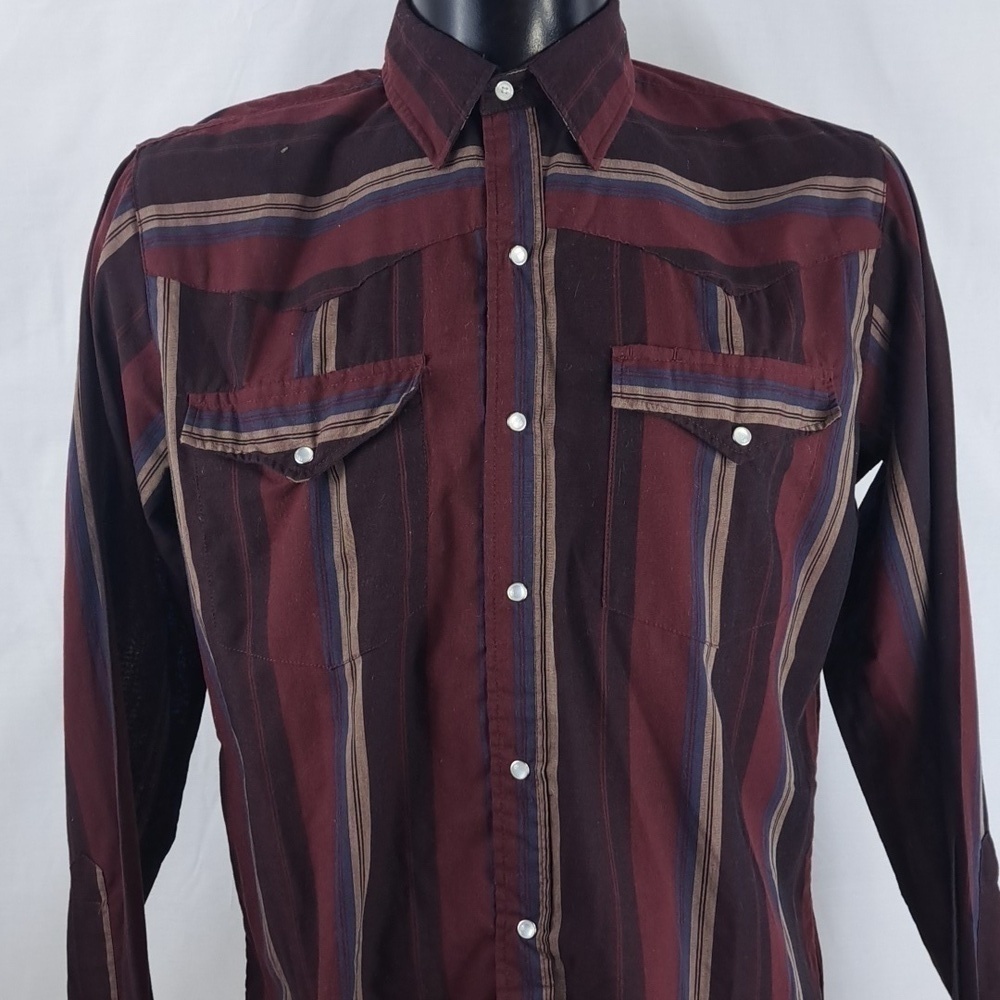 Brit & Bridle Western Pearl snap-down vertical strip multicolor Men's LG shirt